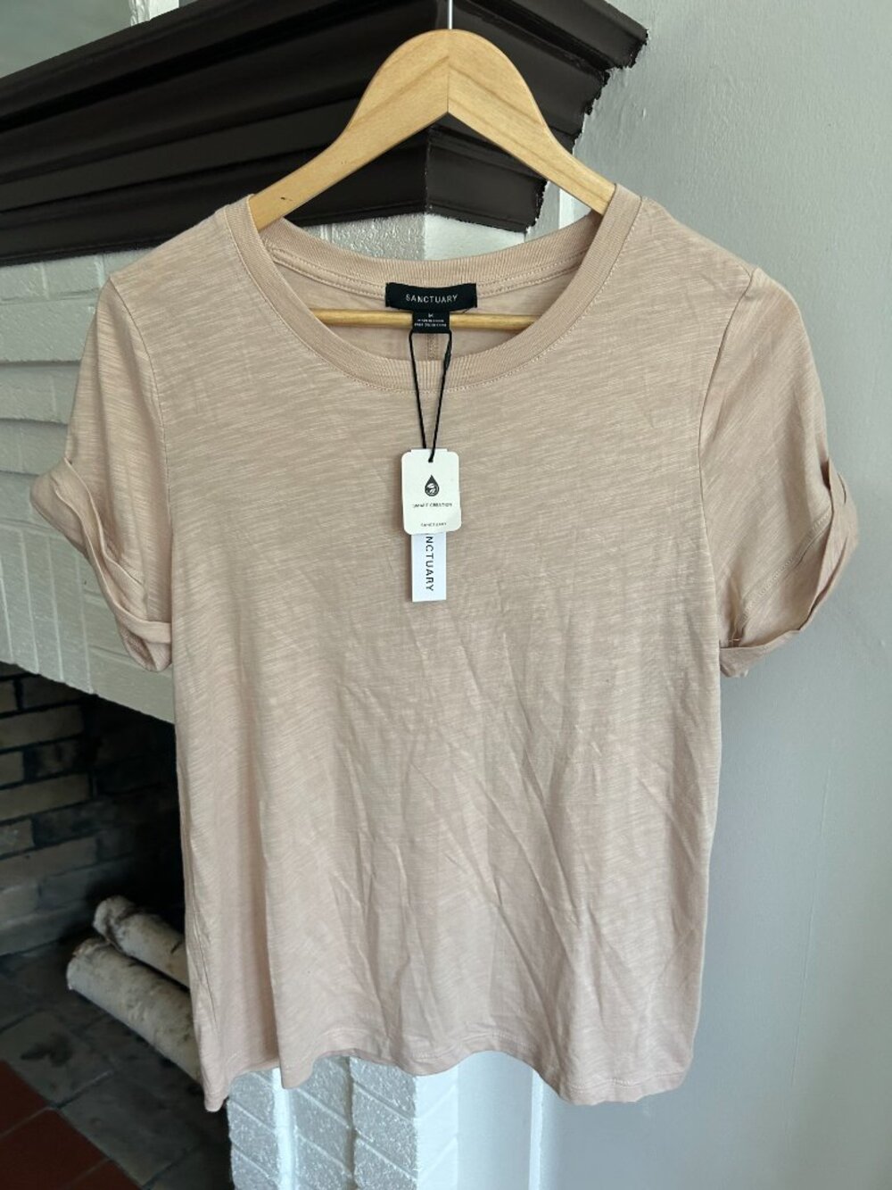 Sanctuary Muted Pink Shirt Size M NWT